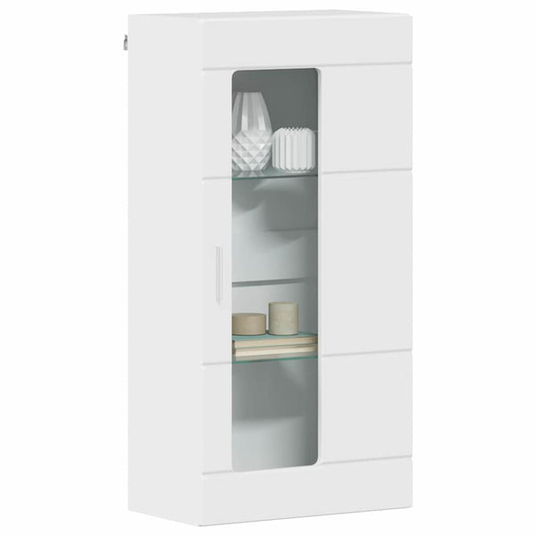 Hochglanz Weißer Holzschrank 50x29x100cm