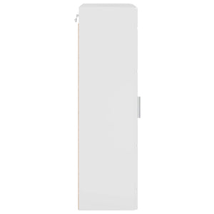 Hochglanz Weißer Holzschrank 50x29x100cm