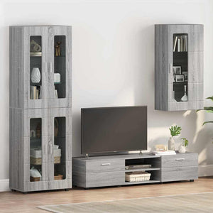 Grauer Holzschrank Sonoma, 50x29x100 cm