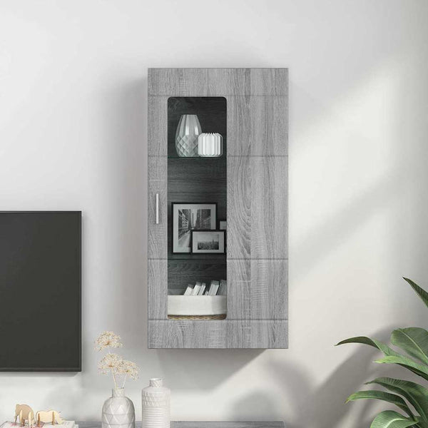 Grauer Holzschrank Sonoma, 50x29x100 cm