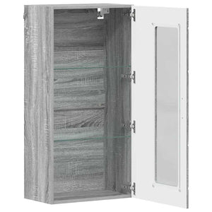 Grauer Holzschrank Sonoma, 50x29x100 cm