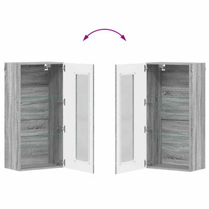 Grauer Holzschrank Sonoma, 50x29x100 cm