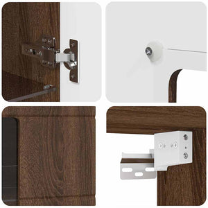 Holzschrank Braun Eichenoptik 100 cm