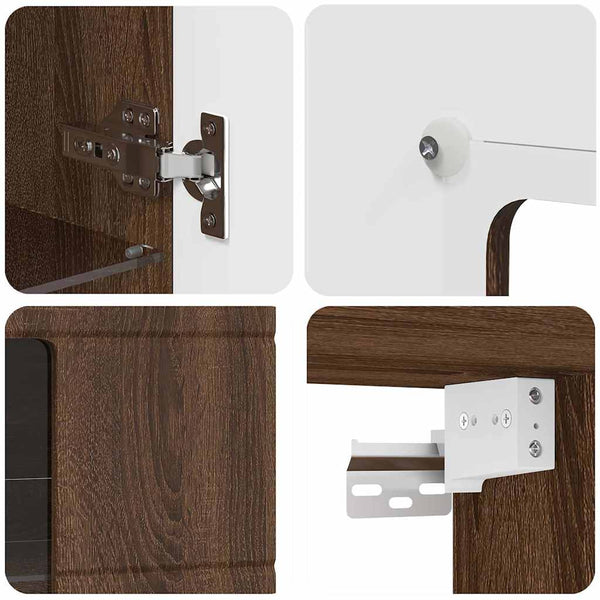 Holzschrank Braun Eichenoptik 100 cm