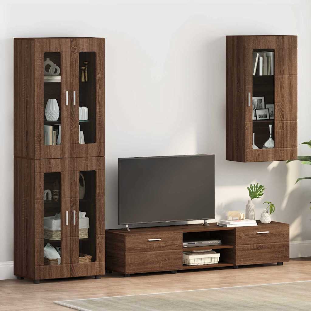 Holzschrank Braun Eichenoptik 100 cm