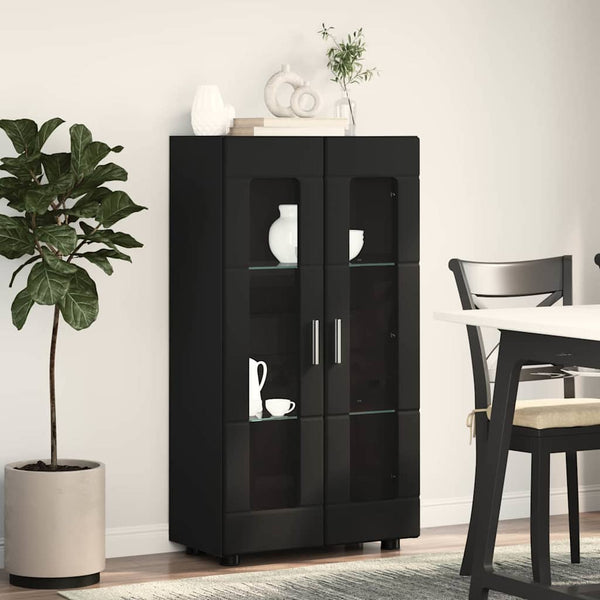 vidaXL Bahut FLORIN Noir 55,5 x 29 x 100 cm Bois d'ingénierie