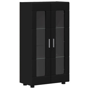 vidaXL Bahut FLORIN Noir 55,5 x 29 x 100 cm Bois d'ingénierie