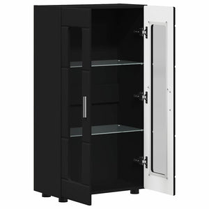 vidaXL Bahut FLORIN Noir 55,5 x 29 x 100 cm Bois d'ingénierie