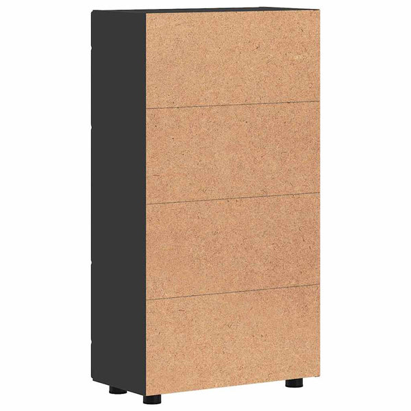 vidaXL Bahut FLORIN Noir 55,5 x 29 x 100 cm Bois d'ingénierie