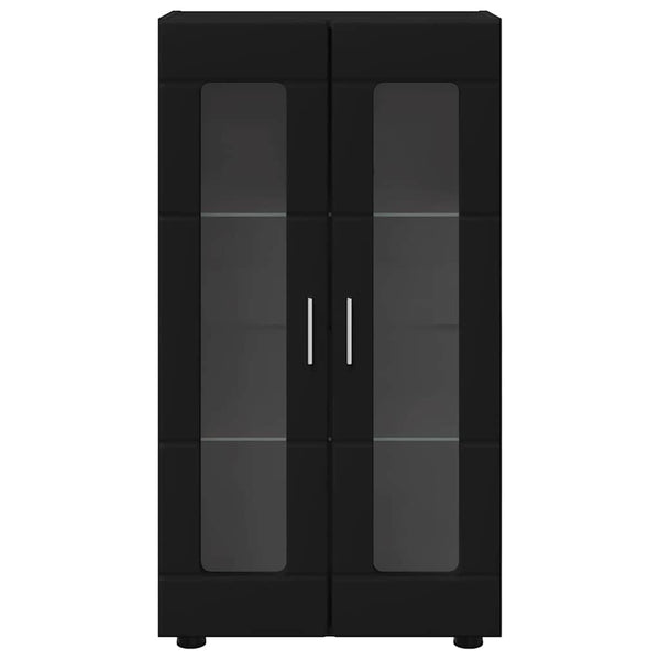 vidaXL Bahut FLORIN Noir 55,5 x 29 x 100 cm Bois d'ingénierie