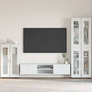 Sideboard Weiß Hochglanz mit Regal