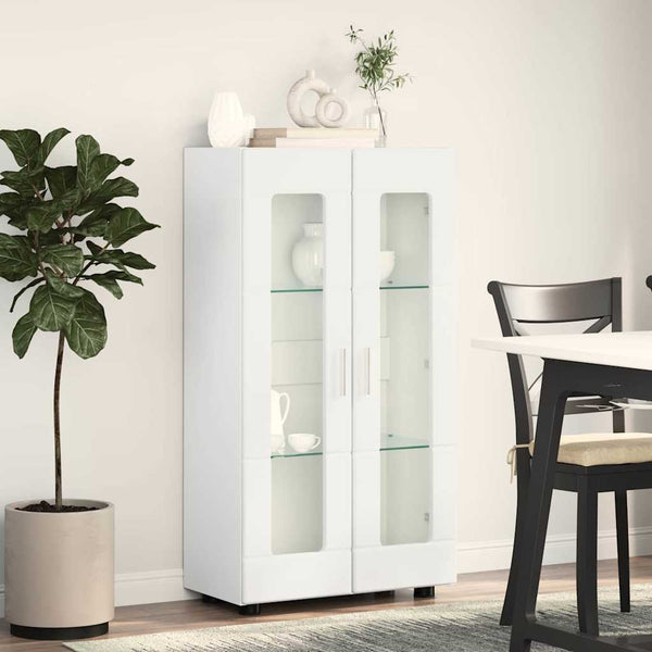 Sideboard Weiß Hochglanz mit Regal