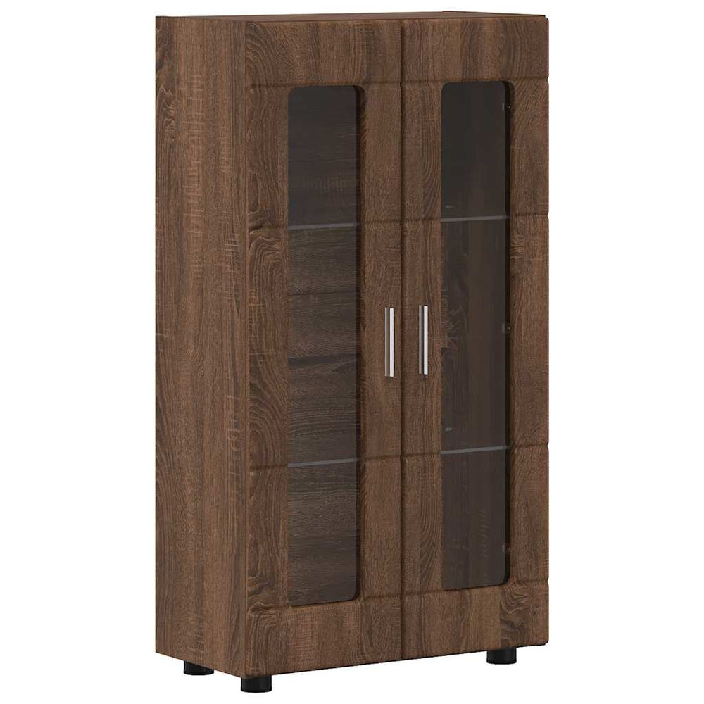 vidaXL Sideboard with Door FLORIN Brown Oak Look 55.5 x 29 x 100 cm
