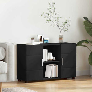 Schwarzes Sideboard FLORIN, 88,5 cm
