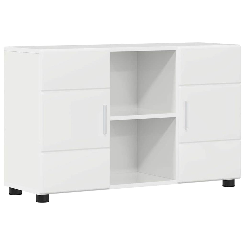 vidaXL Sideboard with Shelf FLORIN High Gloss White 88.5 x 30.5 x 55.5 cm