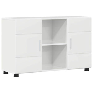 Sideboard Weiß Hochglanz mit Regal 88,5cm