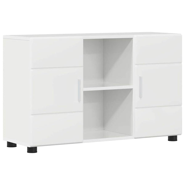 Sideboard Weiß Hochglanz mit Regal 88,5cm