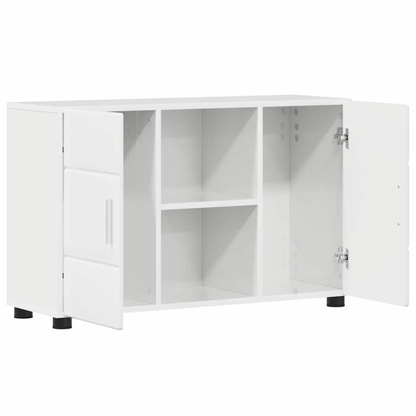 Sideboard Weiß Hochglanz mit Regal 88,5cm