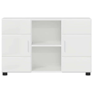 Sideboard Weiß Hochglanz mit Regal 88,5cm