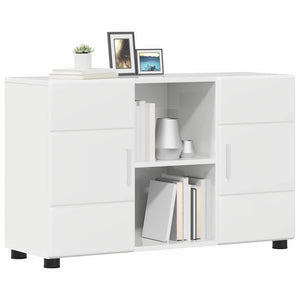 Sideboard Weiß Hochglanz mit Regal 88,5cm