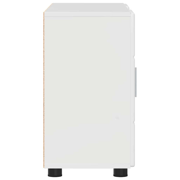 Sideboard Weiß Hochglanz mit Regal 88,5cm