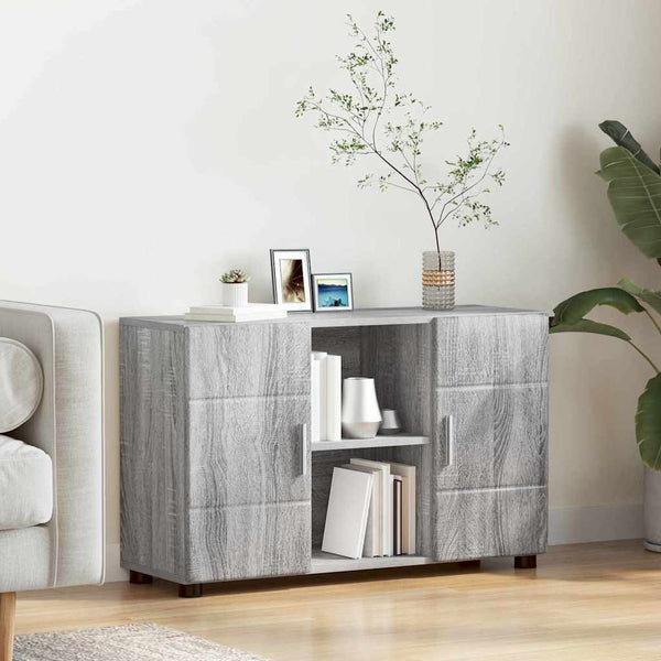 Graues Sideboard FLORIN mit Regal
