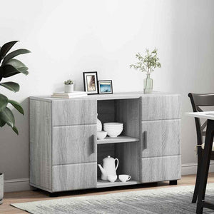 Graues Sideboard FLORIN mit Regal