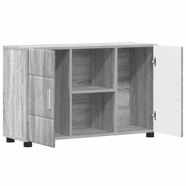 Graues Sideboard FLORIN mit Regal