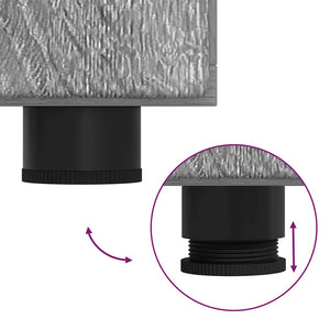 Graues Sideboard FLORIN mit Regal