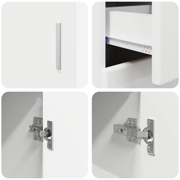 Weißes Sideboard FLORIN mit Tür