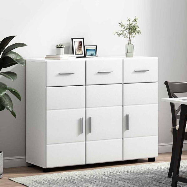 Weißes Sideboard FLORIN mit Tür