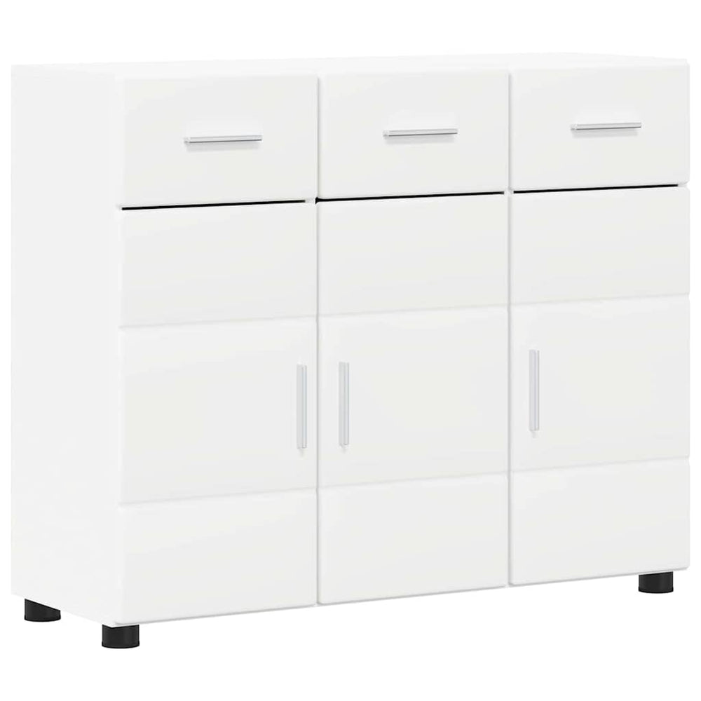 vidaXL Sideboard with Door FLORIN White 88.5 x 30.5 x 73 cm Engineered Wood