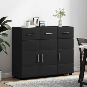 Schwarzes Sideboard FLORIN, 88,5 cm