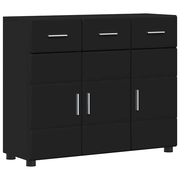 Schwarzes Sideboard FLORIN, 88,5 cm