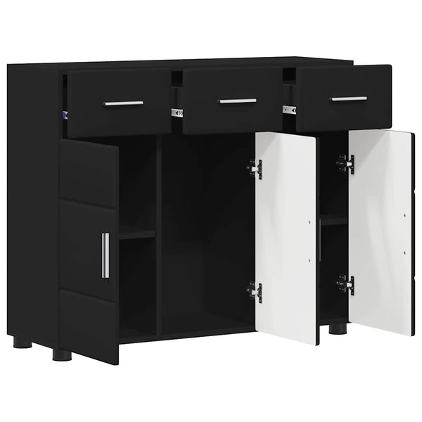 Schwarzes Sideboard FLORIN, 88,5 cm