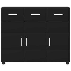 Schwarzes Sideboard FLORIN, 88,5 cm