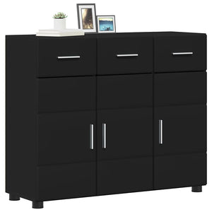 Schwarzes Sideboard FLORIN, 88,5 cm