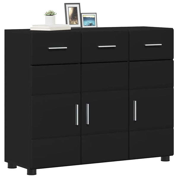 Schwarzes Sideboard FLORIN, 88,5 cm