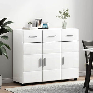 Sideboard Weiß Hochglanz mit Regal