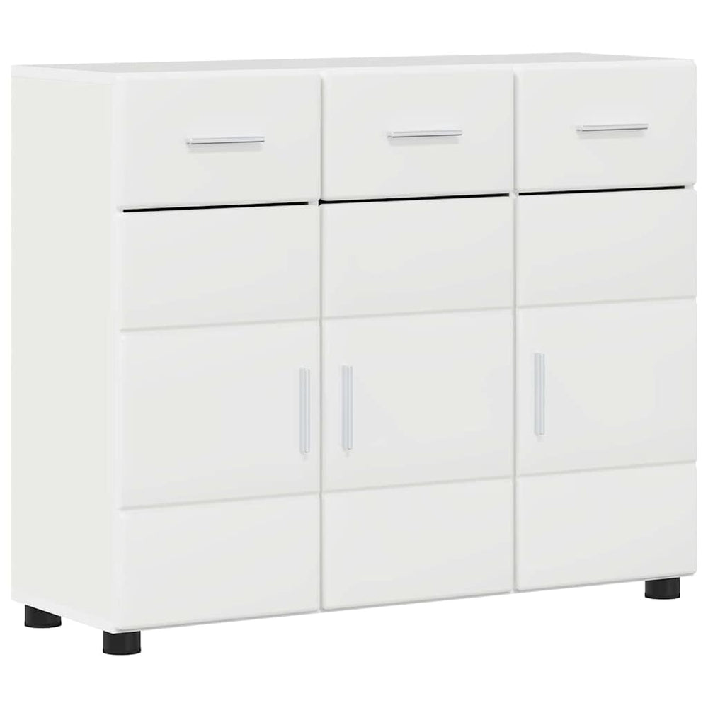 vidaXL Sideboard with Shelf FLORIN High Gloss White 88.5 x 30.5 x 73 cm