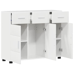 Sideboard Weiß Hochglanz mit Regal