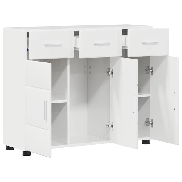 Sideboard Weiß Hochglanz mit Regal