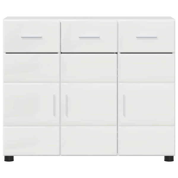 Sideboard Weiß Hochglanz mit Regal