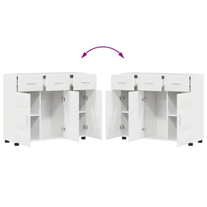 Sideboard Weiß Hochglanz mit Regal