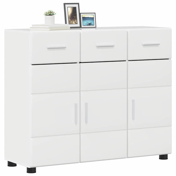 Sideboard Weiß Hochglanz mit Regal