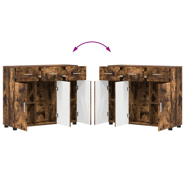 Sideboard FLORIN Geräucherte Eiche 88,5 cm
