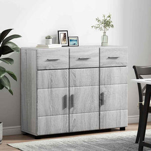vidaXL Bahut avec étagère FLORIN gris Sonoma 88,5 x 30,5 x 73 cm