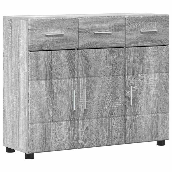 vidaXL Bahut avec étagère FLORIN gris Sonoma 88,5 x 30,5 x 73 cm