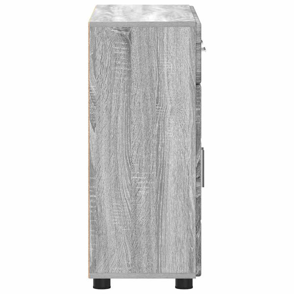 vidaXL Bahut avec étagère FLORIN gris Sonoma 88,5 x 30,5 x 73 cm