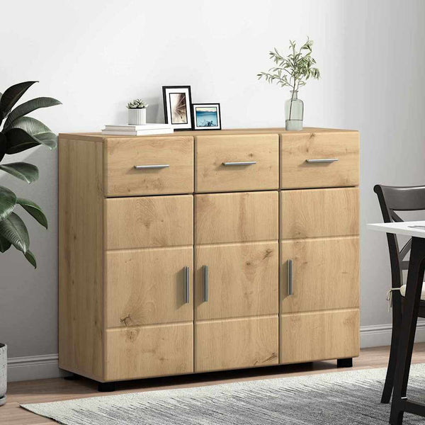 Sideboard FLORIN Artisan-Eiche mit Regal